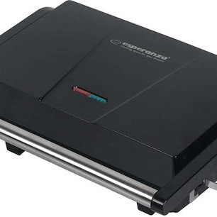 Esperanza Επιτραπέζια Ηλεκτρική Ψησταριά Αυλακωτής Πλάκας 1200W με Καπάκι και Ρυθμιζόμενο Θερμοστάτη 23x14.5εκ.