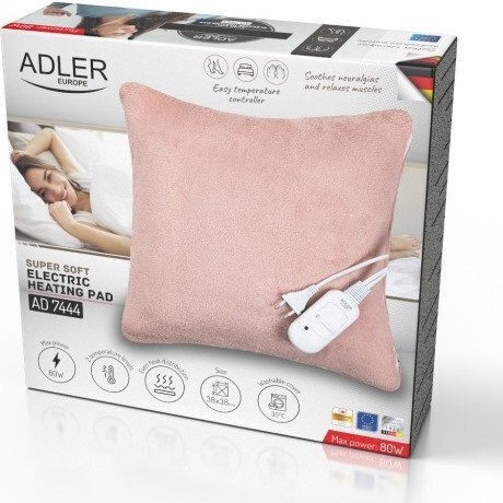 Adler Ηλεκτρική Θερμοφόρα Μαξιλάρι Ροζ 38x38εκ.