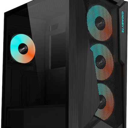 Gigabyte C301 Glass V2 Gaming Midi Tower Κουτί Υπολογιστή με RGB Φωτισμό Μαύρο