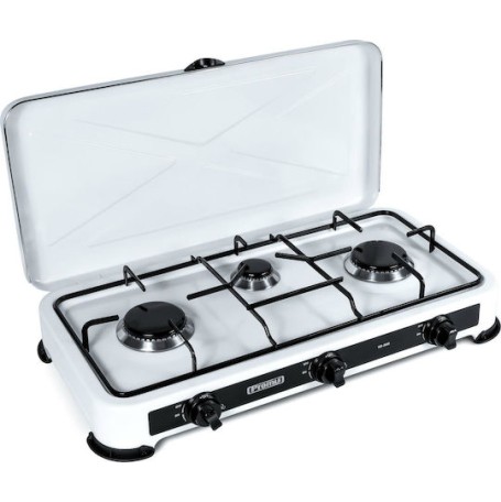 Promis KG300 Επιτραπέζια Εστία Υγραερίου Τριπλή Λευκή