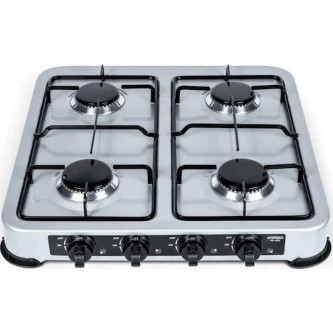 Promis KG400 Επιτραπέζια Εστία Υγραερίου με 4 Εστίες Γκρι