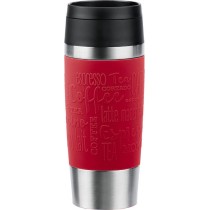 Emsa Travel Ποτήρι Θερμός Ανοξείδωτο 360ml Μαύρο με Λαβή