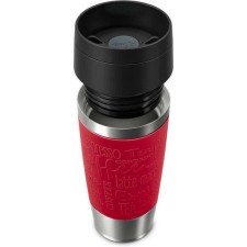 Emsa Travel Ποτήρι Θερμός Ανοξείδωτο 360ml Μαύρο με Λαβή
