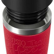 Emsa Travel Ποτήρι Θερμός Ανοξείδωτο 360ml Μαύρο με Λαβή