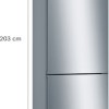 Bosch Ψυγειοκαταψύκτης 368lt Total NoFrost Υ203xΠ60xΒ66εκ. Γκρι KGN39VIEB
