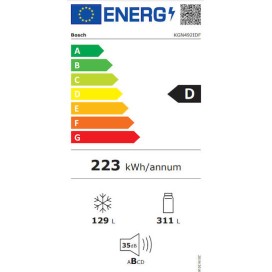 Bosch Ψυγειοκαταψύκτης 440lt Total NoFrost Υ203xΠ70xΒ66.7εκ. Inox KGN492IDF