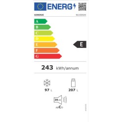 Gorenje Ψυγειοκαταψύκτης 304lt NoFrost Υ186xΠ59.5xΒ59εκ. Λευκός N619EAW4