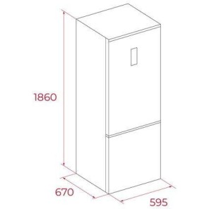 Teka Ψυγειοκαταψύκτης 401lt Total NoFrost Υ186xΠ59.5xΒ67εκ. Γκρι RBF 54650