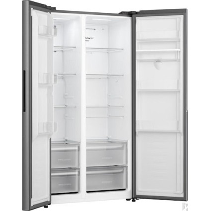 Gorenje Ψυγείο Ντουλάπα 541lt NoFrost Υ178.6xΠ91.1xΒ61.5εκ. Γκρι NRS917E41XWD