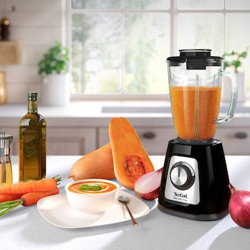 Tefal BlendForce 2 Επιτραπέζιο Μπλέντερ για Smoothies με Γυάλινη Κανάτα 1.75 lt 800W Μαύρο