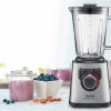 Tefal Perfectmix+ Επιτραπέζιο Μπλέντερ για Smoothies με Γυάλινη Κανάτα 2 lt 1200W Inox
