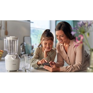 Philips 3000 Series Επιτραπέζιο Μπλέντερ για Smoothies με Πλαστική Κανάτα 1.9 lt 450W Λευκό