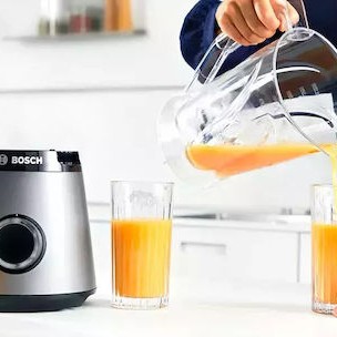 Bosch Serie 4 Επιτραπέζιο Μπλέντερ με Κανάτα Tritan 1.5 lt 1200W Ασημί