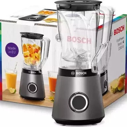 Bosch Serie 4 Επιτραπέζιο Μπλέντερ με Κανάτα Tritan 1.5 lt 1200W Ασημί