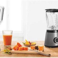 Bosch Serie 4 Επιτραπέζιο Μπλέντερ με Κανάτα Tritan 1.5 lt 1200W Ασημί