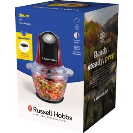 Russell Hobbs Desire Πολυκόπτης Multi 200W με Δοχείο 500ml Κόκκινος
