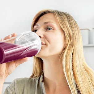 Bosch Serie 2 Personal Μπλέντερ με Κανάτα Tritan 600 ml 450W Ασημί