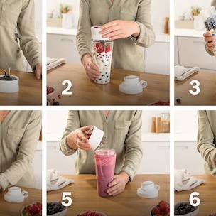 Bosch Serie 2 Personal Μπλέντερ με Κανάτα Tritan 600 ml 450W Ασημί