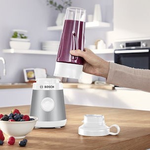 Bosch Serie 2 Personal Μπλέντερ με Κανάτα Tritan 600 ml 450W Ασημί