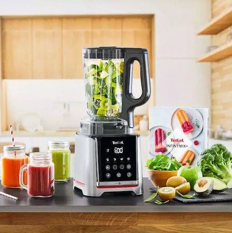 Tefal Infiny Mix+ Επιτραπέζιο Μπλέντερ με Κανάτα Tritan 1.75 lt 1600W Μαύρο