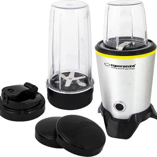Esperanza Personal Μπλέντερ με Πλαστική Κανάτα 1 lt 1000W Inox EKM028
