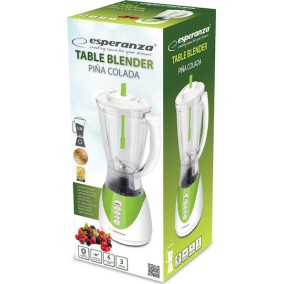Esperanza Pina Colada Επιτραπέζιο Μπλέντερ με Πλαστική Κανάτα 1.5 lt 350W Πράσινο