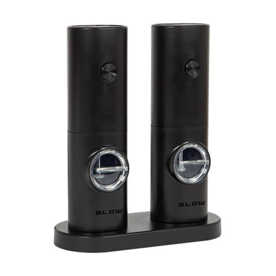 KING Hoff Ηλεκτρικός Μύλος Αλατιού Κεραμικός σε Μαύρο Χρώμα