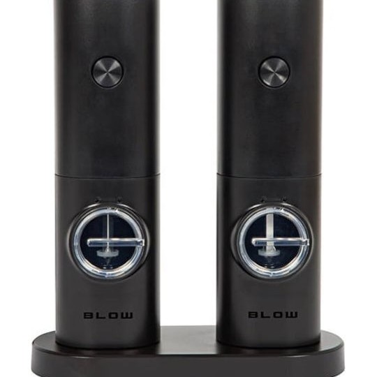 KING Hoff Ηλεκτρικός Μύλος Αλατιού Κεραμικός σε Μαύρο Χρώμα