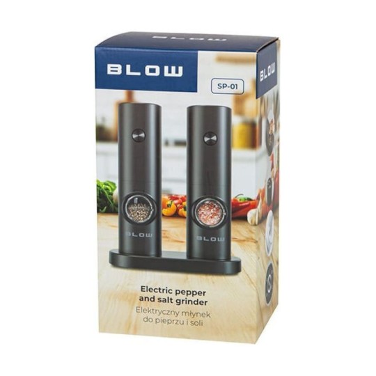 KING Hoff Ηλεκτρικός Μύλος Αλατιού Κεραμικός σε Μαύρο Χρώμα