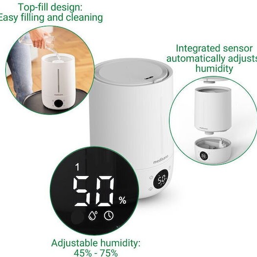 Medisana Υγραντήρας Υπερήχων 25W για Χώρους 20m²