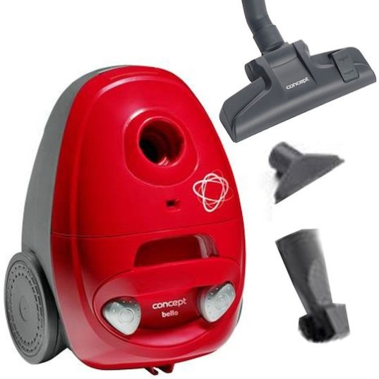 Concept Bello Ηλεκτρική Σκούπα 700W με Σακούλα 1.8lt Κόκκινη