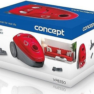 Concept Bello Ηλεκτρική Σκούπα 700W με Σακούλα 1.8lt Κόκκινη