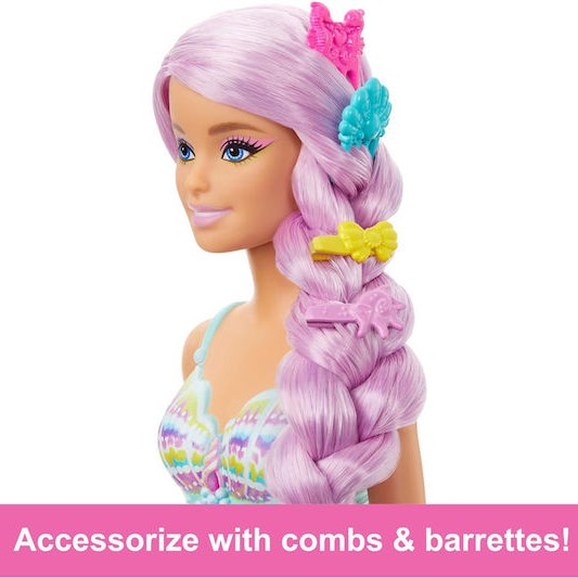 Barbie Κούκλα Touch of Magic Mermaid Long Hair για 3+ Ετών 17εκ.