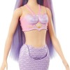 Barbie Mermaid with Colorful Hair, Tails and Headband Accessories Κούκλα Dreamtopia Purple για 3+ Ετών 30εκ.