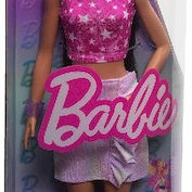 Barbie Fashionistas Κούκλα Fashionistas 215 With Black Straight Hair & Iridescent Skirt για 3+ Ετών