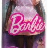 Barbie Fashionistas Κούκλα Fashionistas #216 With Tall Body, Black Straight Hair & Peach Dress για 3+ Ετών 29εκ.