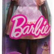 Barbie Fashionistas Κούκλα Fashionistas #216 With Tall Body, Black Straight Hair & Peach Dress για 3+ Ετών 29εκ.