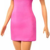 Barbie Fashionista Ruffled Pink Dress Κούκλα Fashionistas για 3+ Ετών
