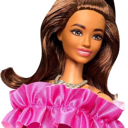 Barbie Fashionista Ruffled Pink Dress Κούκλα Fashionistas για 3+ Ετών