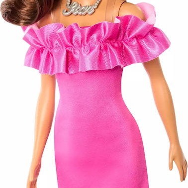 Barbie Fashionista Ruffled Pink Dress Κούκλα Fashionistas για 3+ Ετών