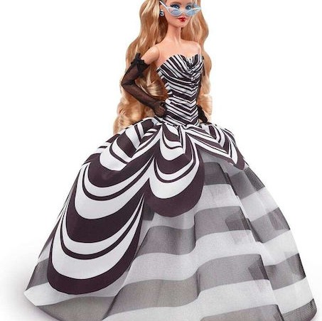 Barbie 65th Anniversary Collectible Doll Κούκλα with Blonde Hair and Black and White Gown για 3+ Ετών 28εκ.