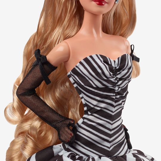Barbie 65th Anniversary Collectible Doll Κούκλα with Blonde Hair and Black and White Gown για 3+ Ετών 28εκ.