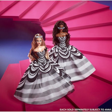 Barbie 65th Anniversary Collectible Doll Κούκλα with Blonde Hair and Black and White Gown για 3+ Ετών 28εκ.