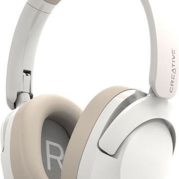 Creative Zen Hybrid 2 Ασύρματα / Ενσύρματα Over Ear Ακουστικά με 67 ώρες Λειτουργίας και Quick Charge Cream
