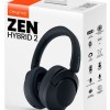 Creative Zen Hybrid 2 Ασύρματα / Ενσύρματα Over Ear Ακουστικά με Ραδιόφωνο με 67 ώρες Λειτουργίας και Quick Charge Μαύρα