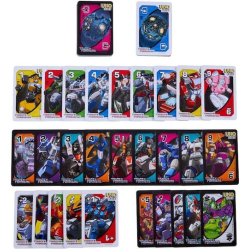 Επιτραπέζιο Παιχνίδι Transformers UNO Flip! για 2-10 Παίκτες 7+ Ετών (EN) Mattel