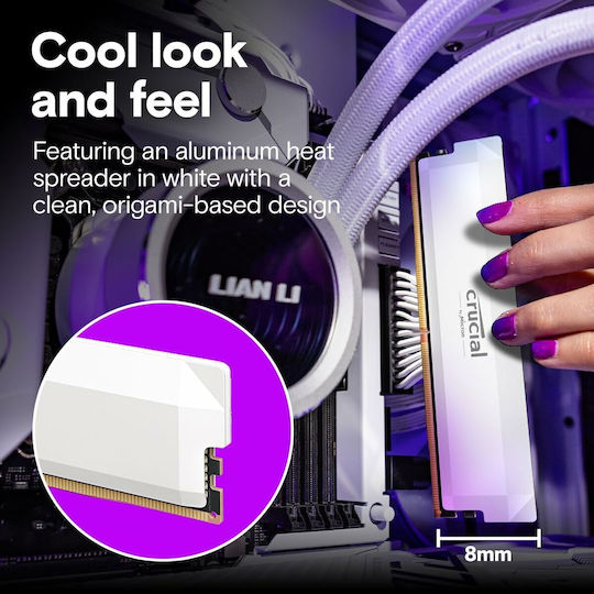 Crucial Pro DDR5 32GB RAM με 2x16GB Modules και Ταχύτητα 6400 για Desktop