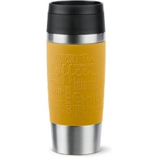 Emsa Handled Tumbler Θερμός Ανοξείδωτο 360ml Mustard Yellow με Καλαμάκι και Λαβή