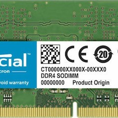 Crucial DDR4 με Module 1x32GB και Ταχύτητα 3200 για Laptop