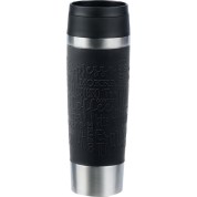 Emsa Travel Ποτήρι Θερμός Ανοξείδωτο 500ml Black με Λαβή